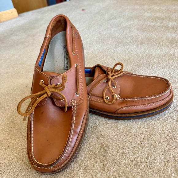 ROCKPORT PERTH BROWN LEATHER BOAT SHOE SZ 13 M - Picture 4 of 9